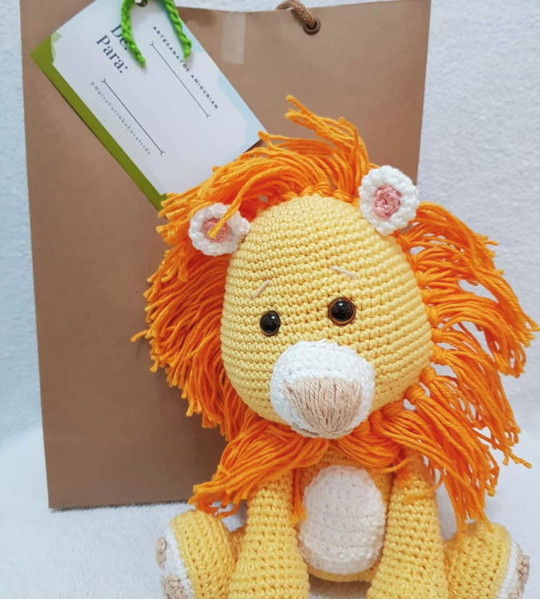 Leão em Amigurumi no Elo7 | Artesanatos Amigurian (CB2B5E)