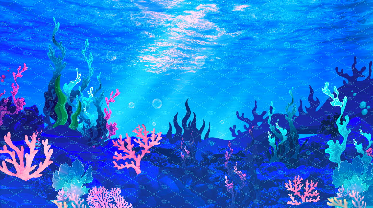 Painel Sublimado Fundo do Mar 6x2,9m no Elo7 | Mine Decor