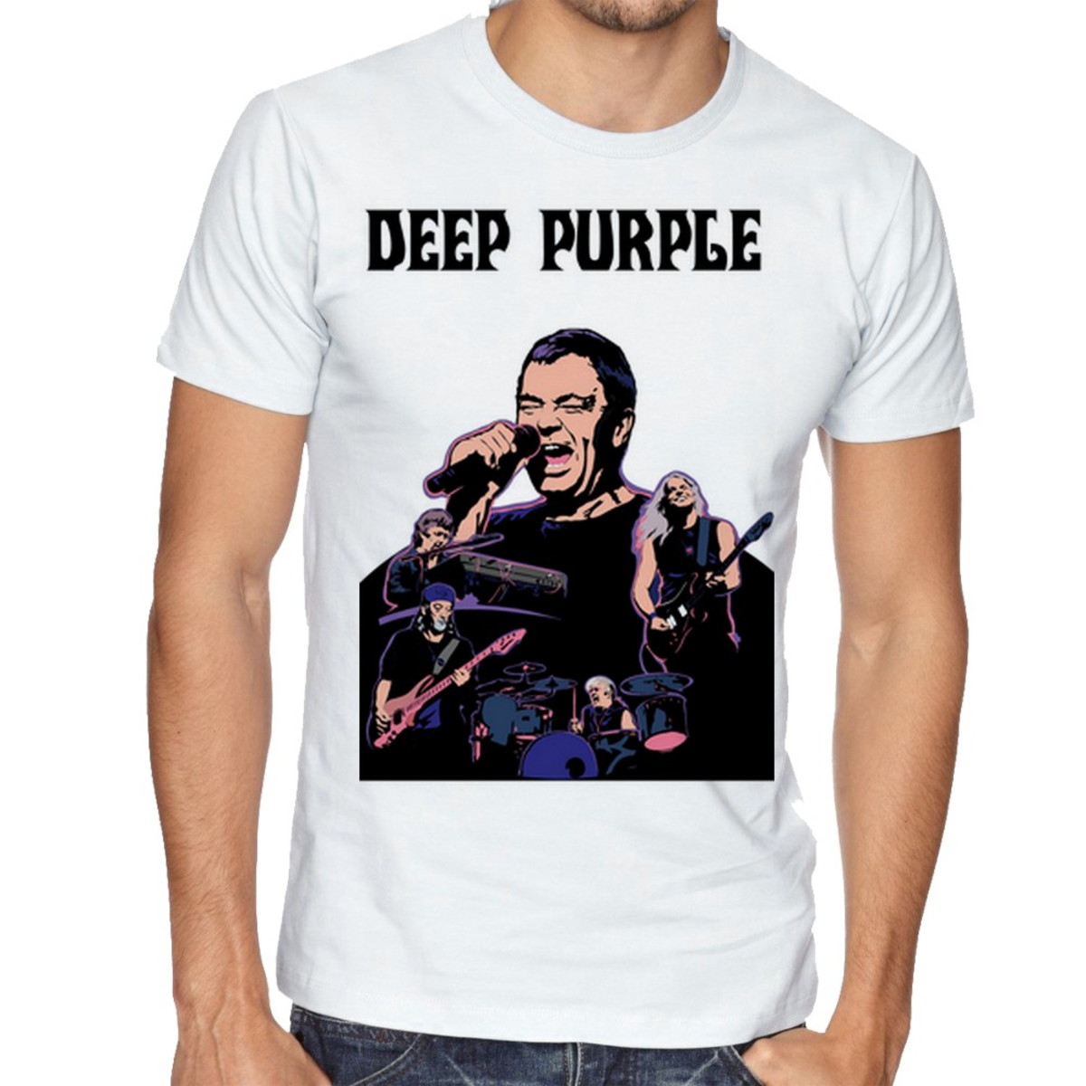 Camiseta Raglan Camisa Blusa deep purple Banda Rock in roll