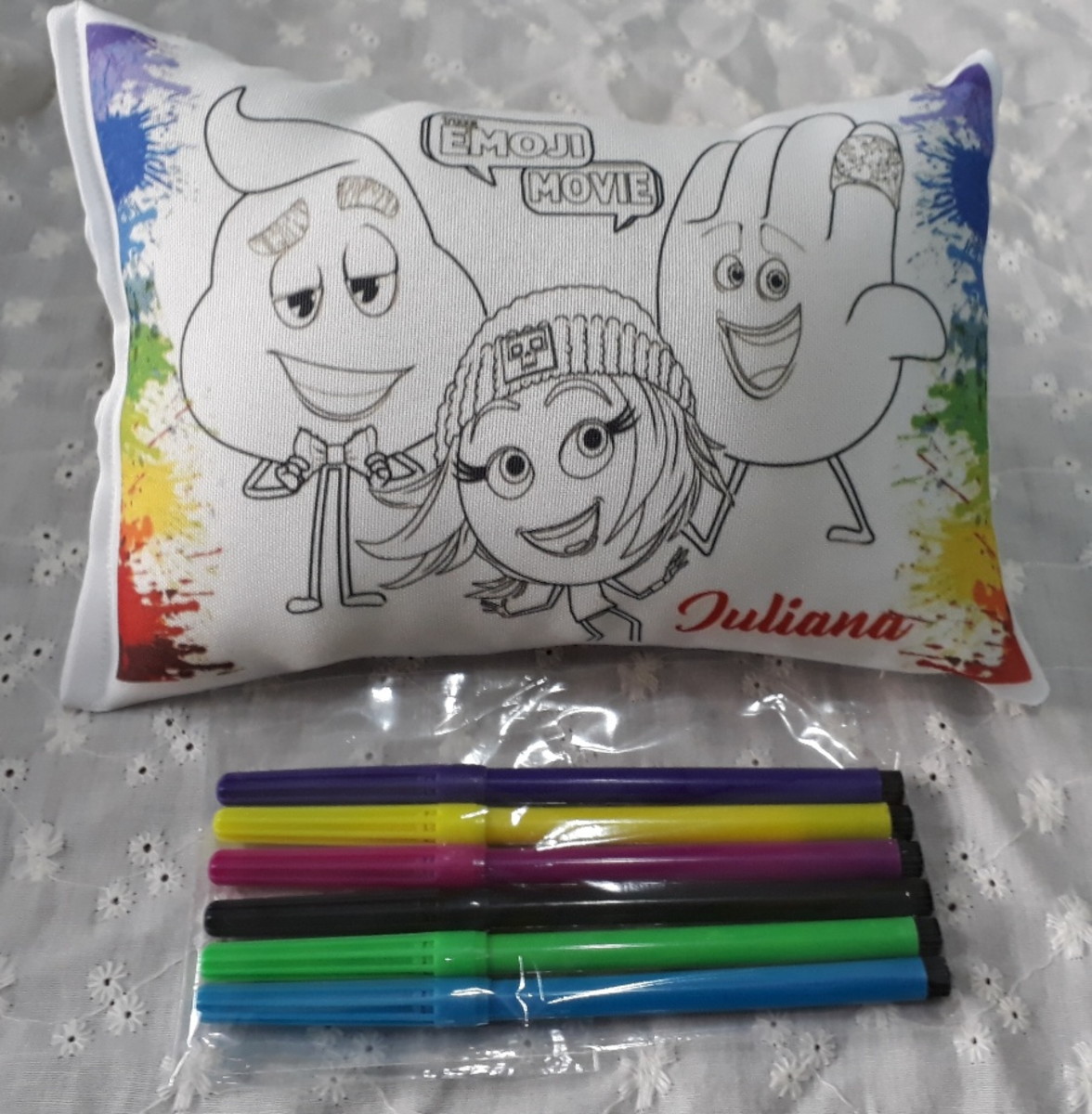 almofada para colorir emoji o filme no elo7 mimos e fuxicos d0804d