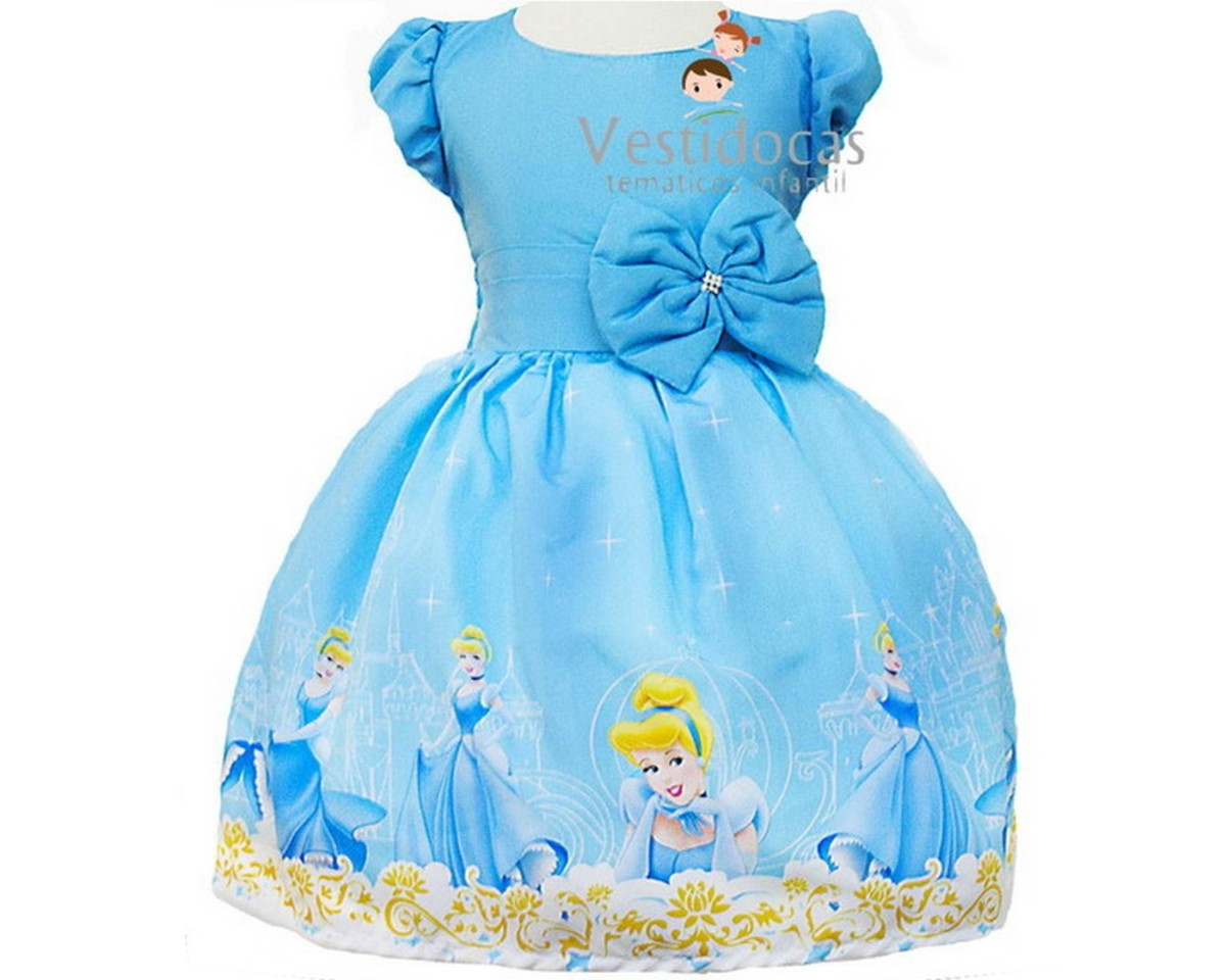 Vestido Infantil Juvenil Temático Cinderela - Fabuloso Ateliê