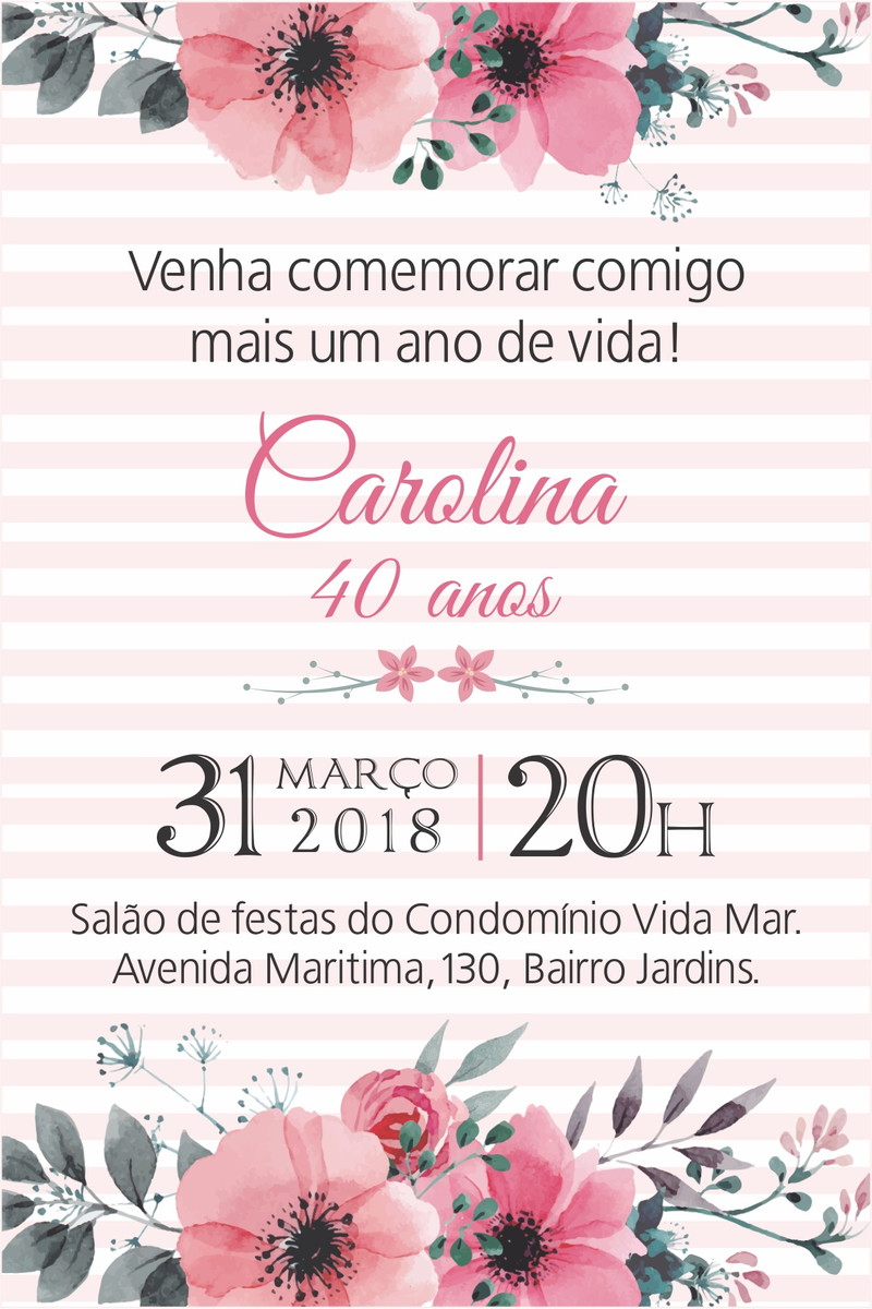 arte convite digital aniversario feminino no elo7 madi d185b3 convite aniversario