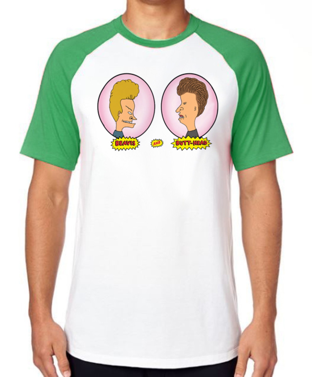 Camiseta Raglan Camisa Blusa Beavis and Butt head balões ros
