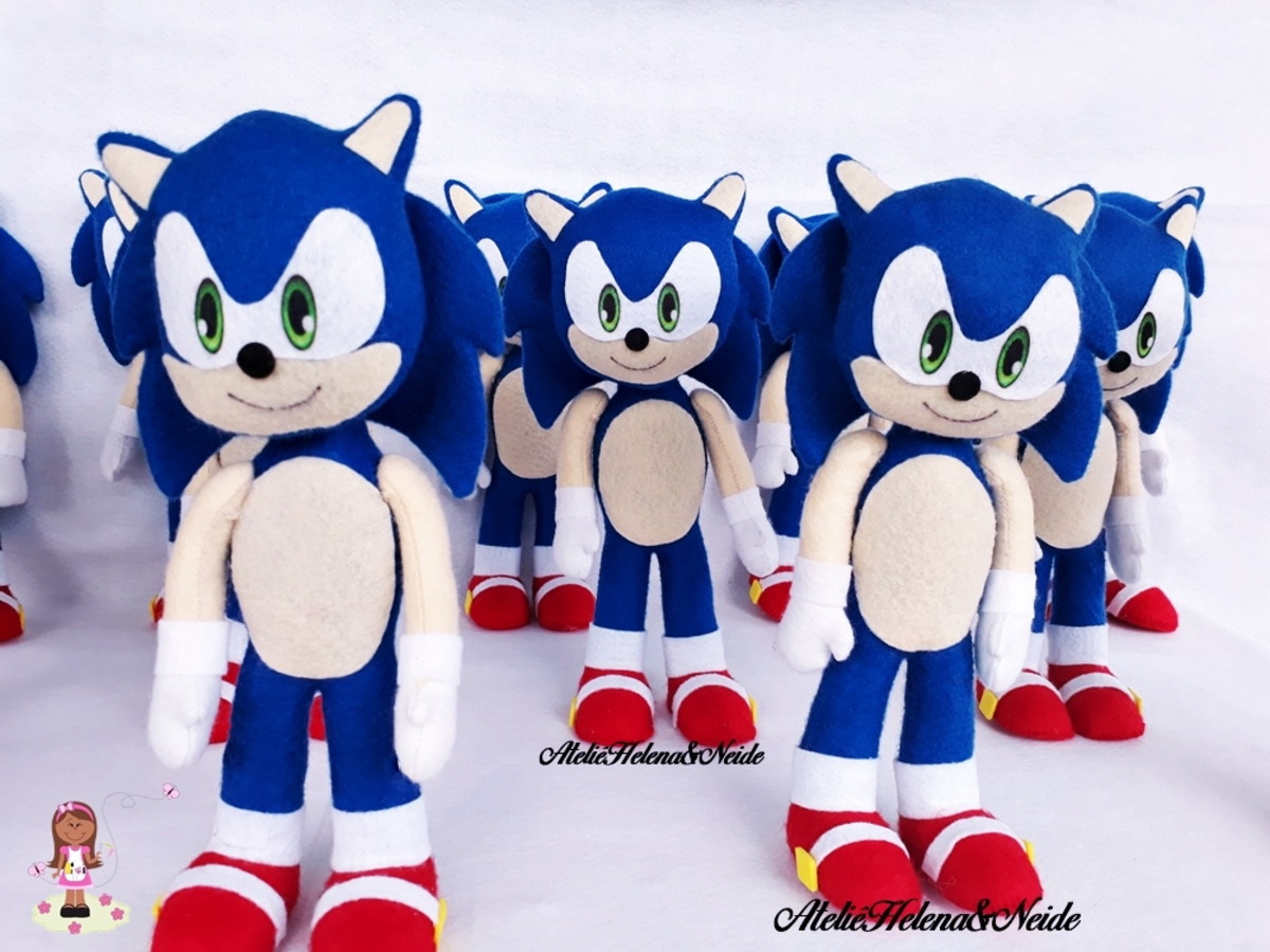 Boneco sonic boom de feltro  Produtos Personalizados no Elo7