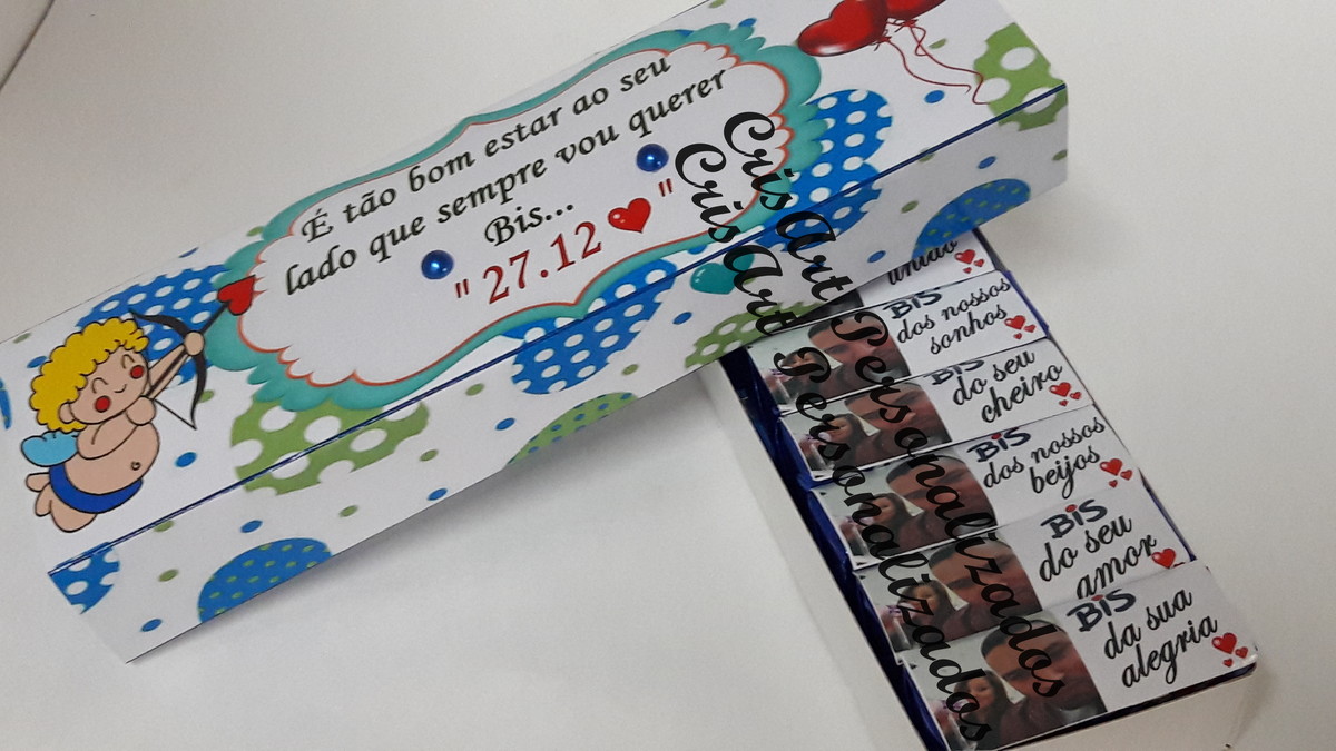 Caixa de Bis Personalizado Namorados 2 - Loja de francinearte