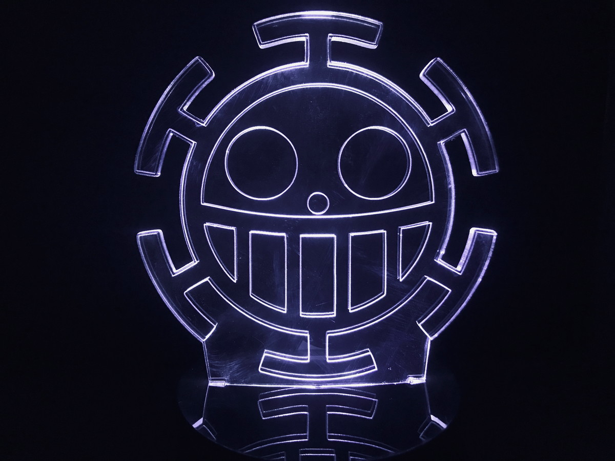 luminária led 3d one piece luffy anime 2 acrílico abajur no elo7