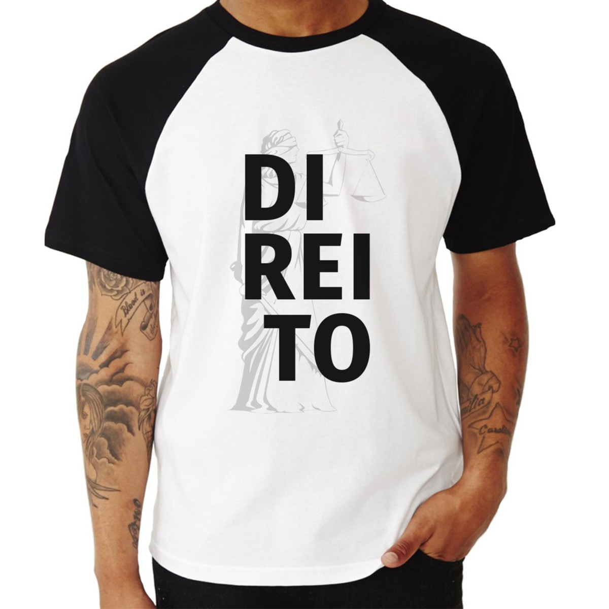 Camiseta Raglan Direito Estudante no Elo7 | Foca na Moda ...