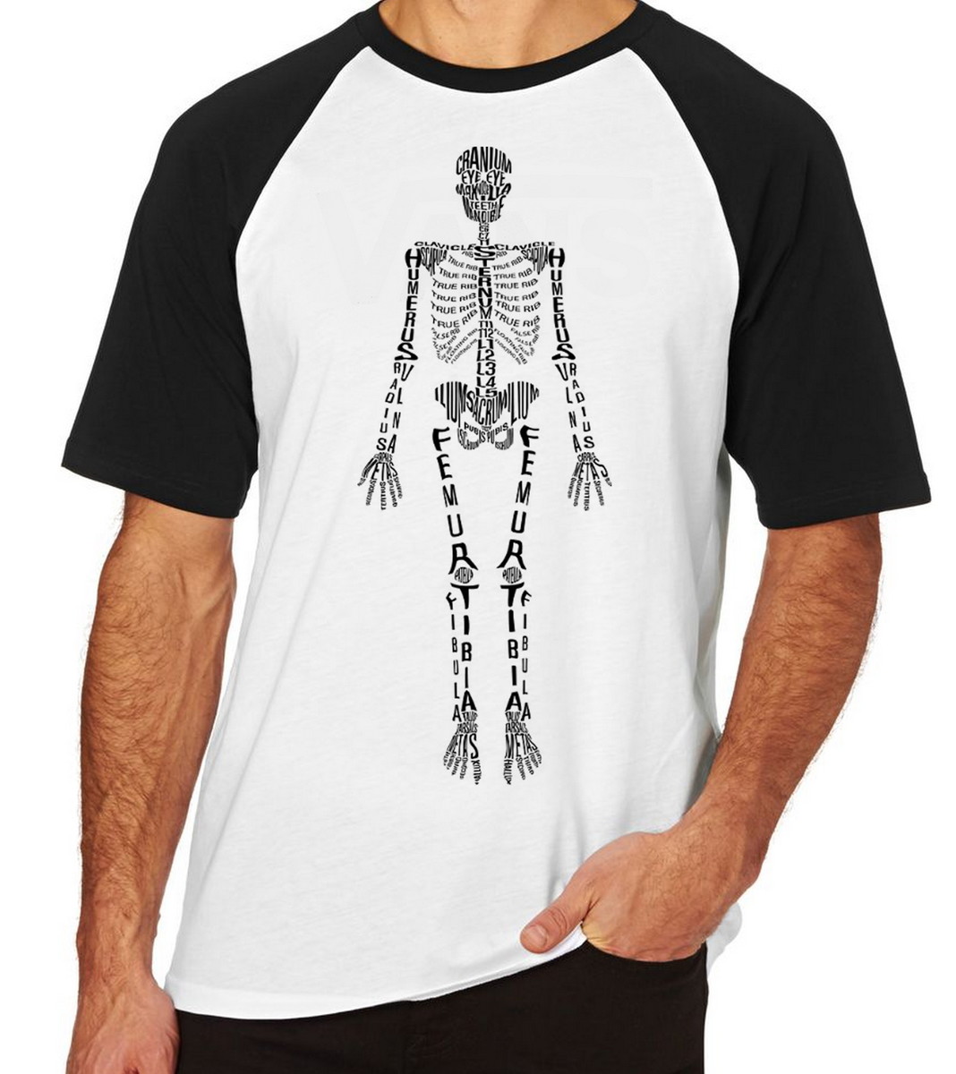 camiseta estampa esqueleto