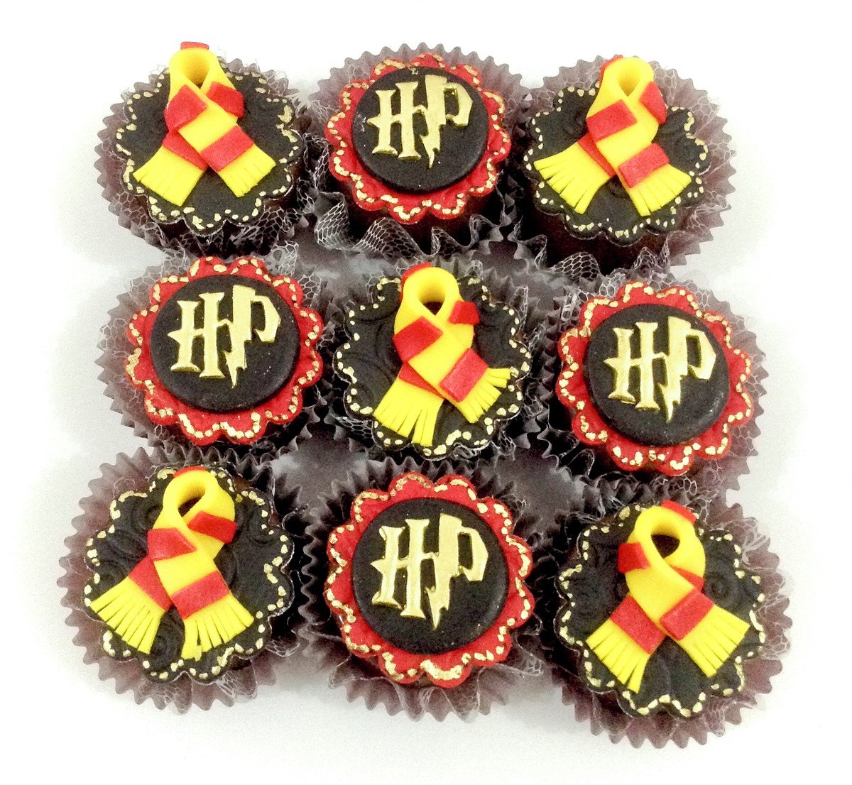 Aplique em Pasta Americana p/ Cupcake Harry Potter no Elo7 Kari