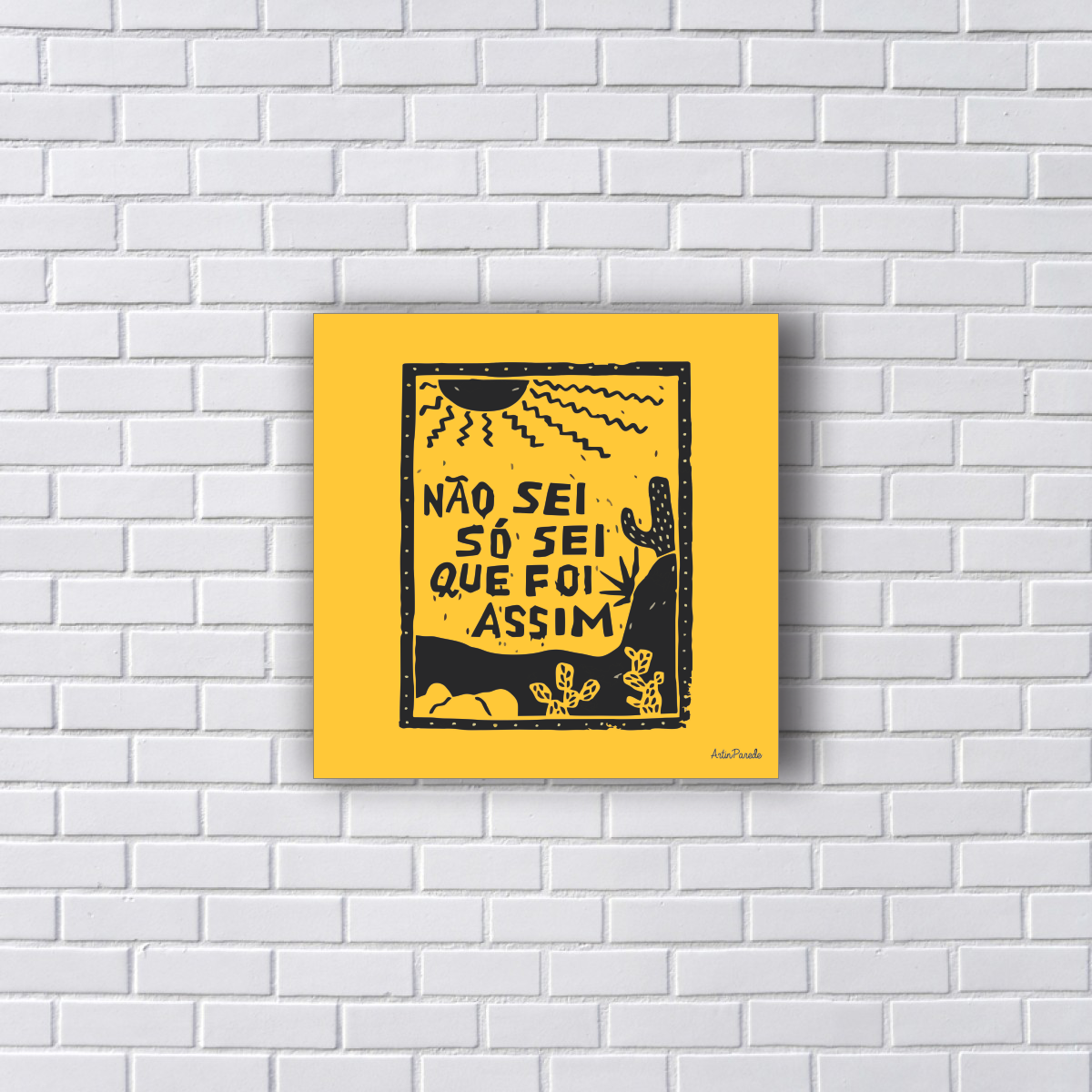 Placa Decorativa Só Sei Que Foi Assim P - Tam. Personalizado no Elo7