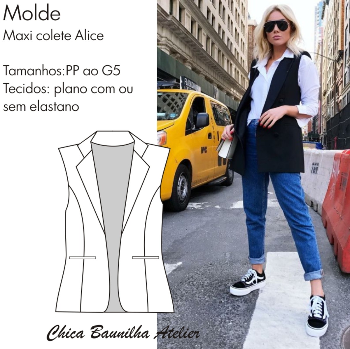 colete feminino marlene mukai
