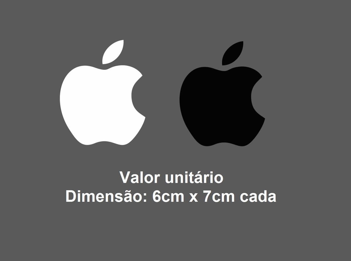 adesivo apple logo preto