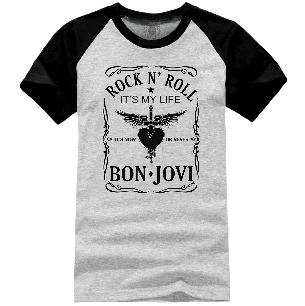camiseta raglan masculina jon