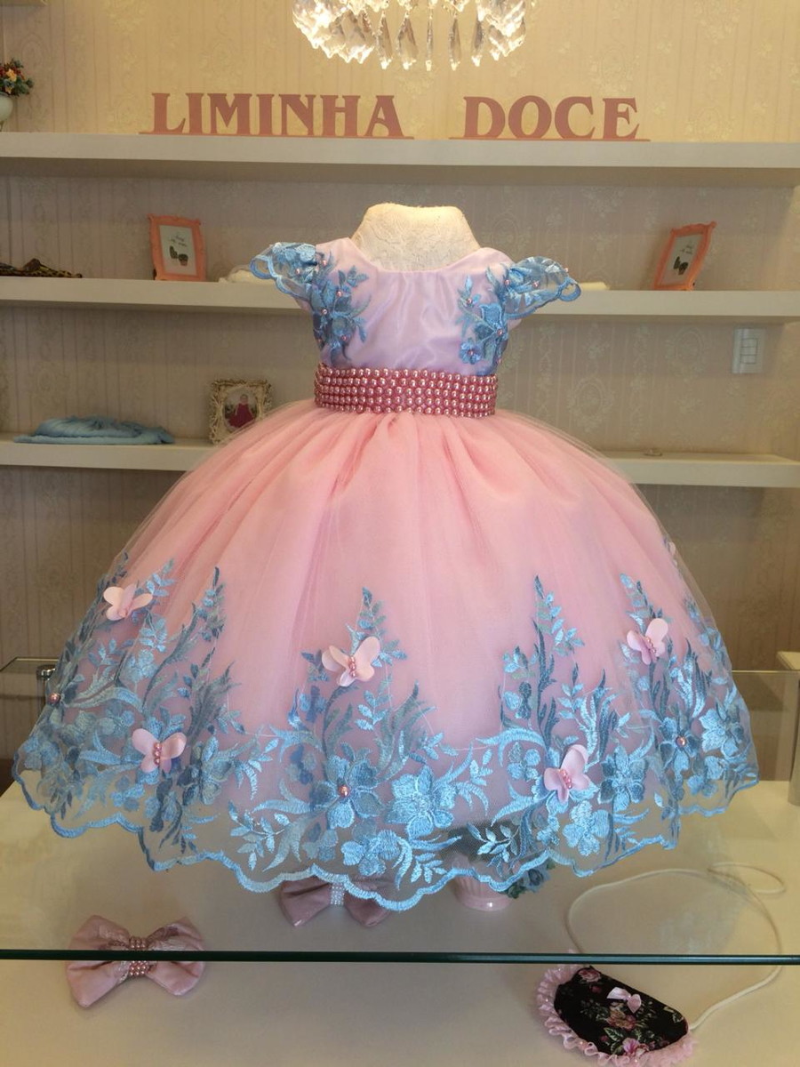 vestido infantil borboletas