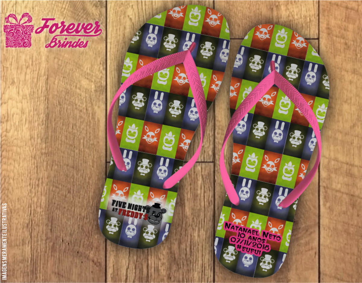 Chinelo Jogo Five Nights At Freddy's - FOREVER BRINDES