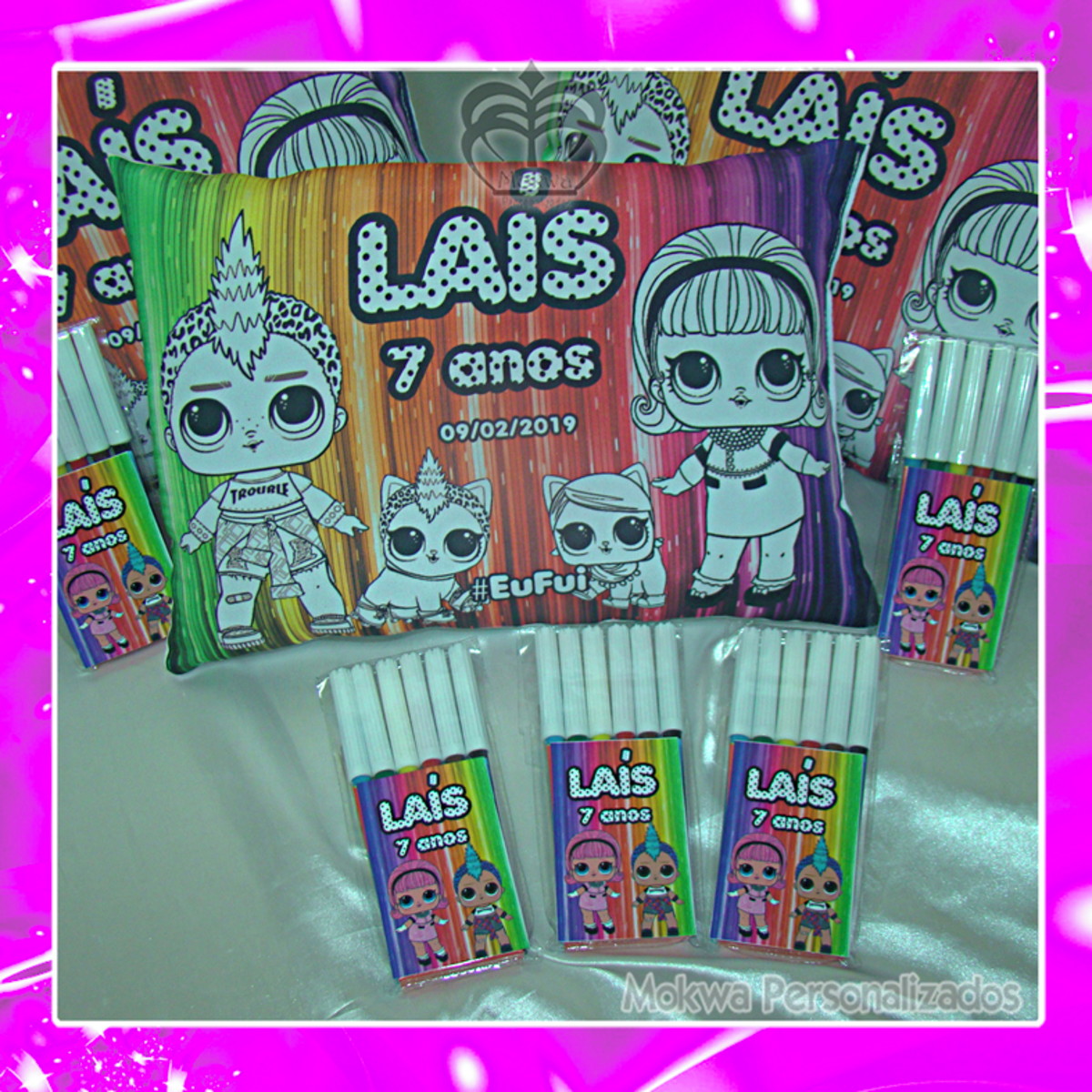 Almofada Kit Colorir Lol Surprise Almofada Kit Colorir Lol Surprise