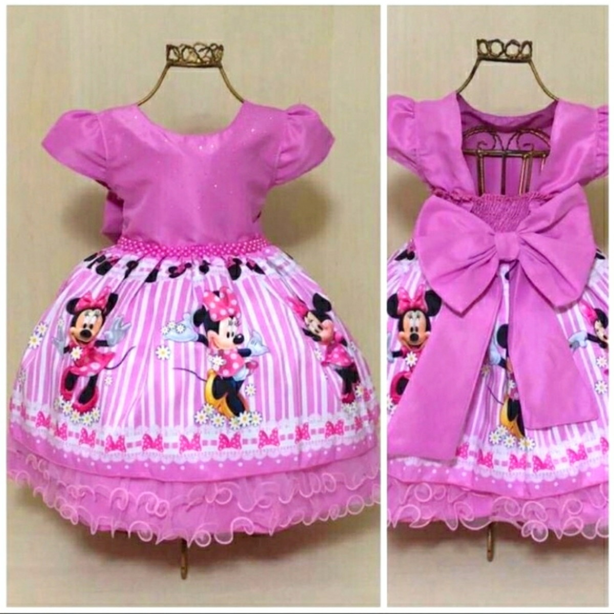 minnie rosa vestido