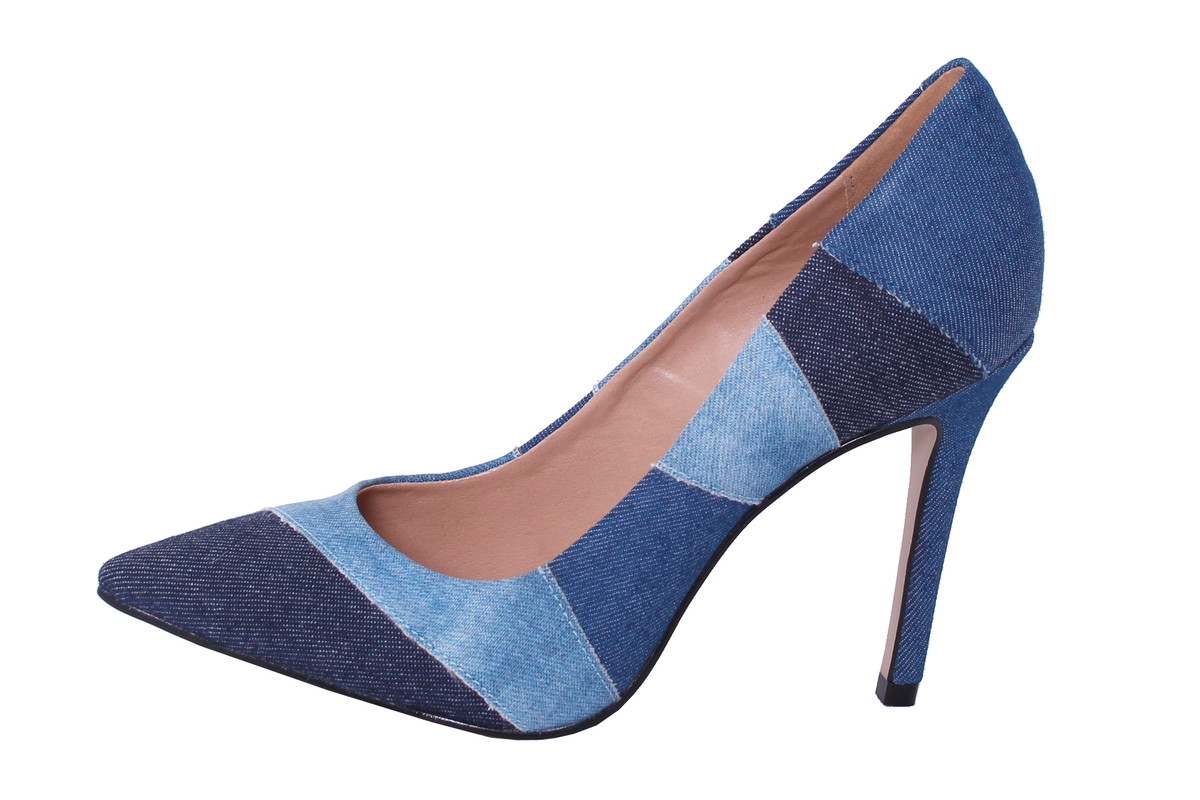 sapato scarpin azul