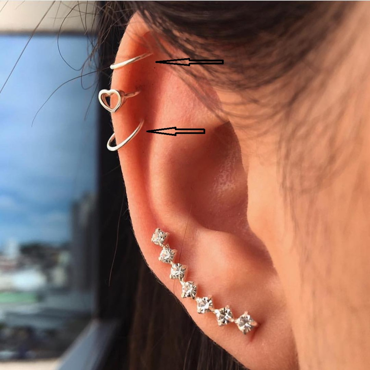 Piercing Argola Lisa em Prata Nariz Cartilagem