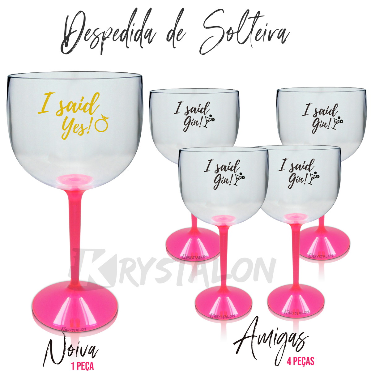 Download 7 Taças Gin Despedida de Solteira KrystalON no Elo7 ...