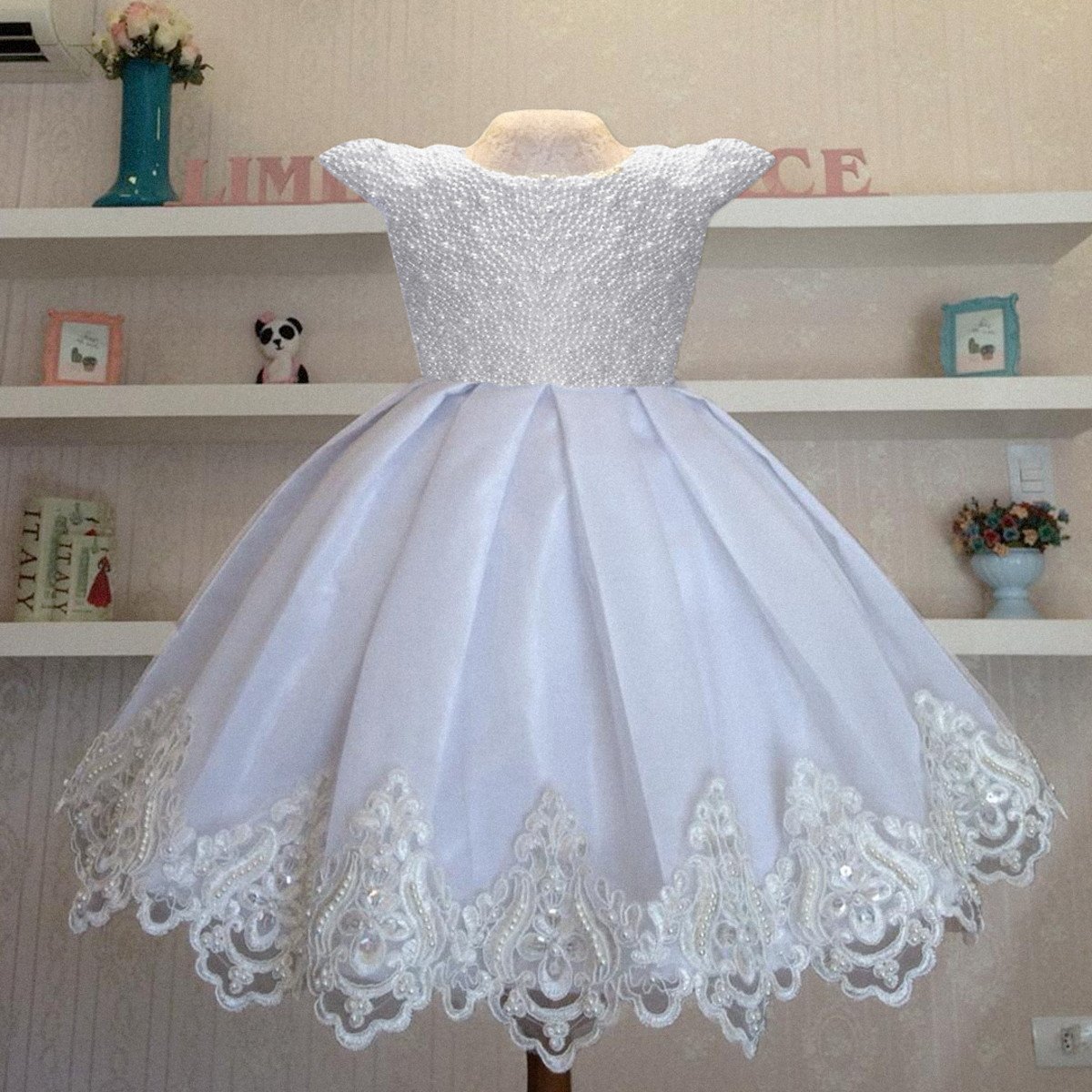 vestido todo branco infantil