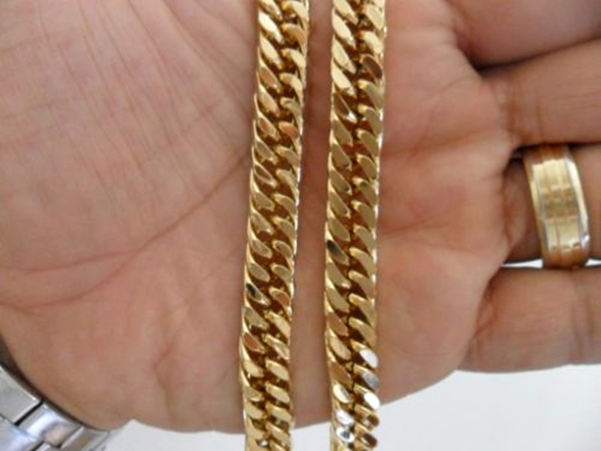 Corrente Masculina Grossa Banhada Ouro 18k Cordão no Elo7 ...