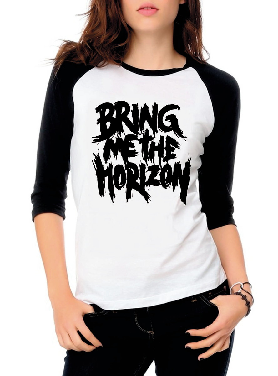Camiseta manga 3/4 Bring Me the Horizon no Elo7 | UC Camisetas (107531D)
