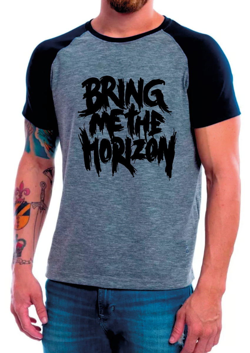Camiseta Raglan Bring Me the Horizon no Elo7 | UC Camisetas (10B67CB)