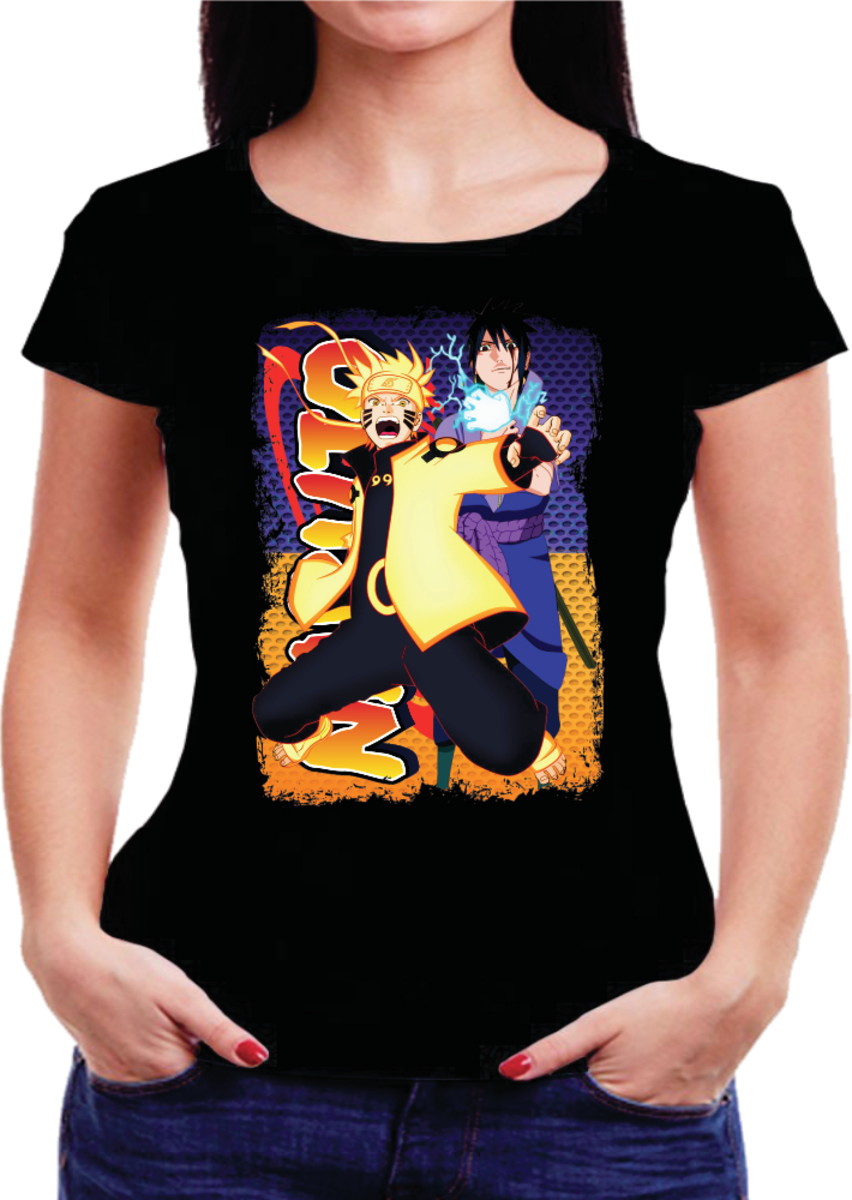 Polera Femenina Naruto Uzumaki Polera Femenina Naruto Uzumaki