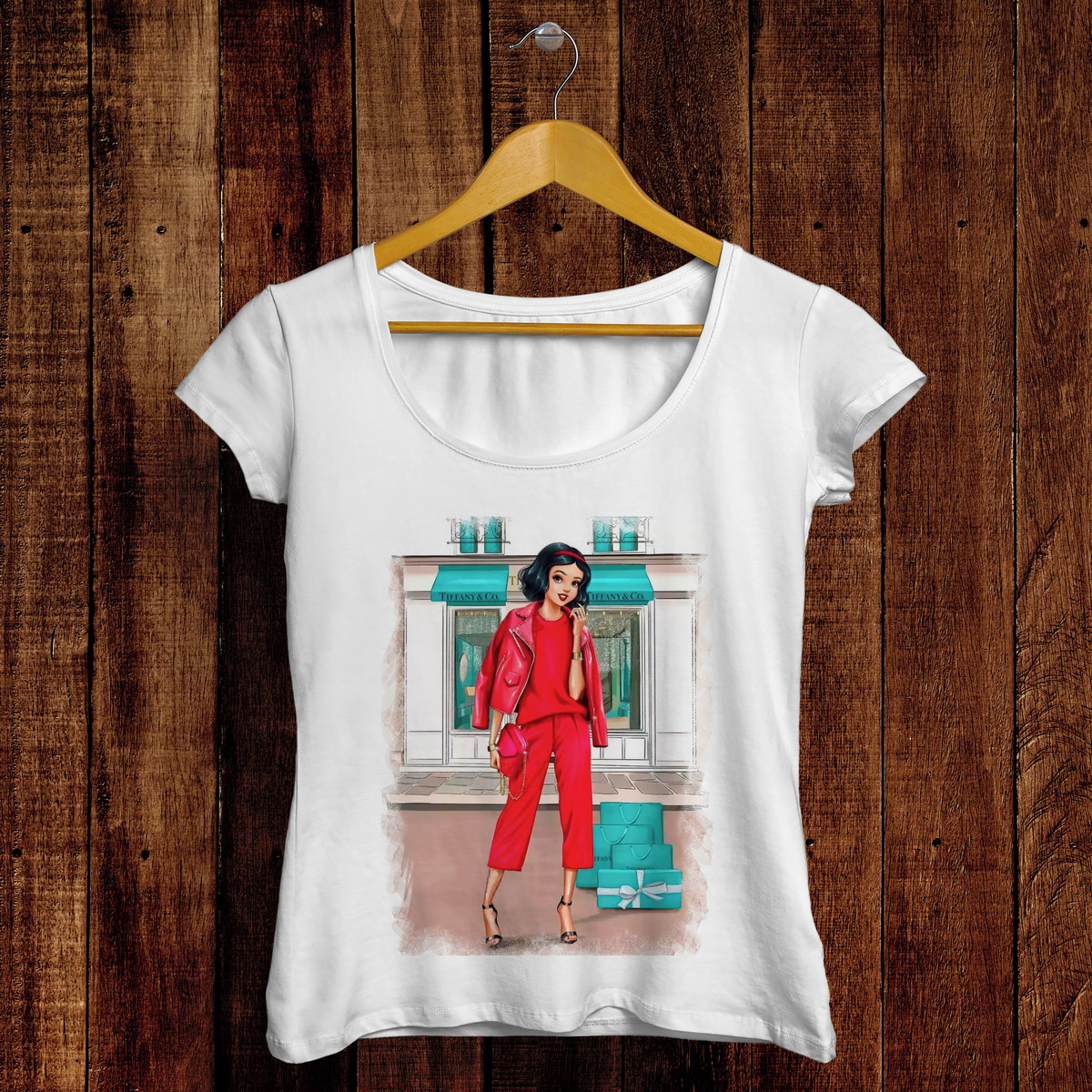 camiseta com brilho feminina