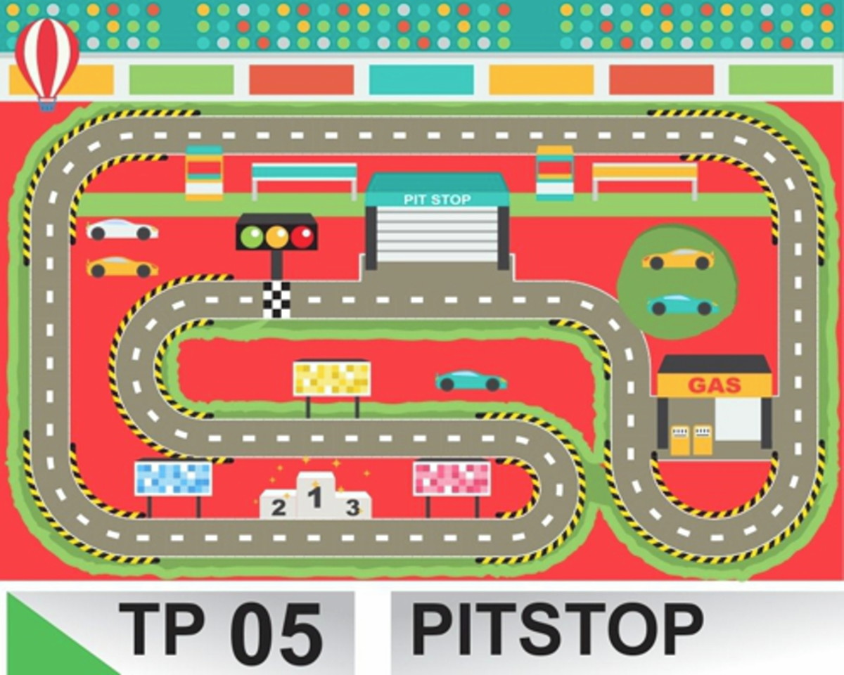 Pista Para Brincar Com Carrinhos HOTCARS Kids 1,20x0,60m