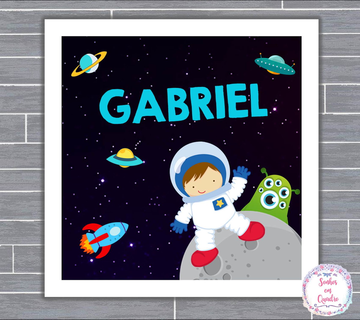 Quadro personalizado com significado do nome gabriel elo7