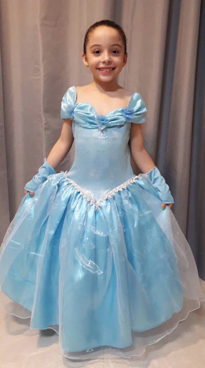 Vestido Infantil Princesa Cinderela Luva E Saiote De Armação - Loja Moda  Sunset - o melhor da Moda Feminina.