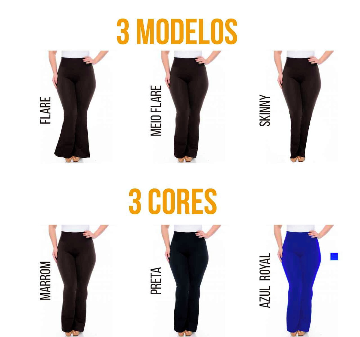 calça flare social plus size