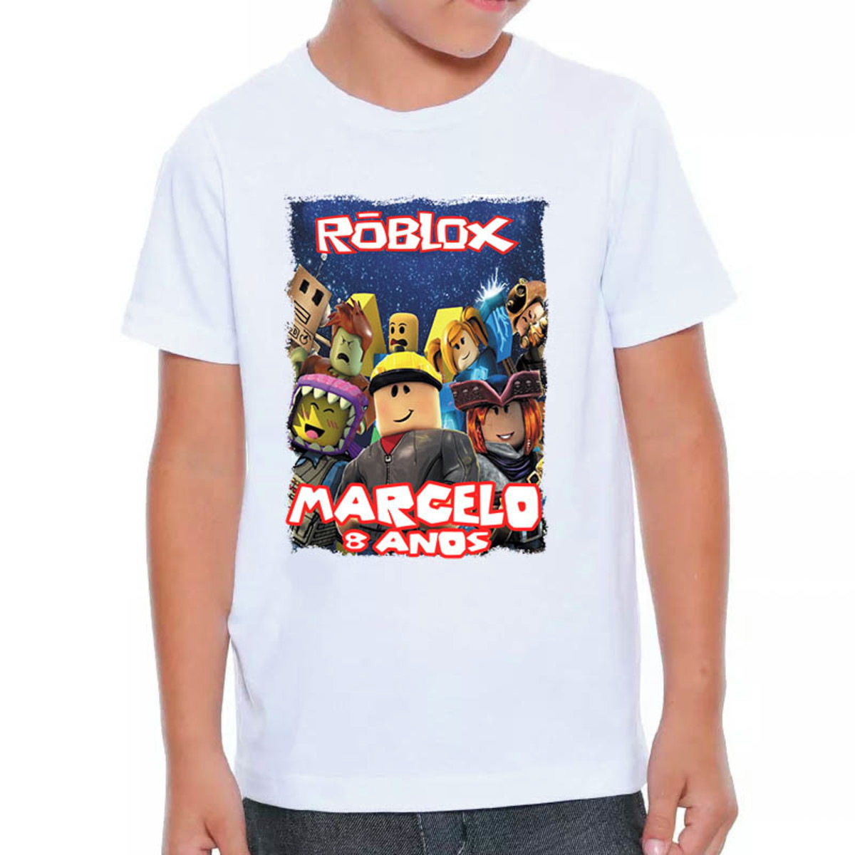 Camiseta blusa rosa infantil menina roblox - Camiseta Infantil