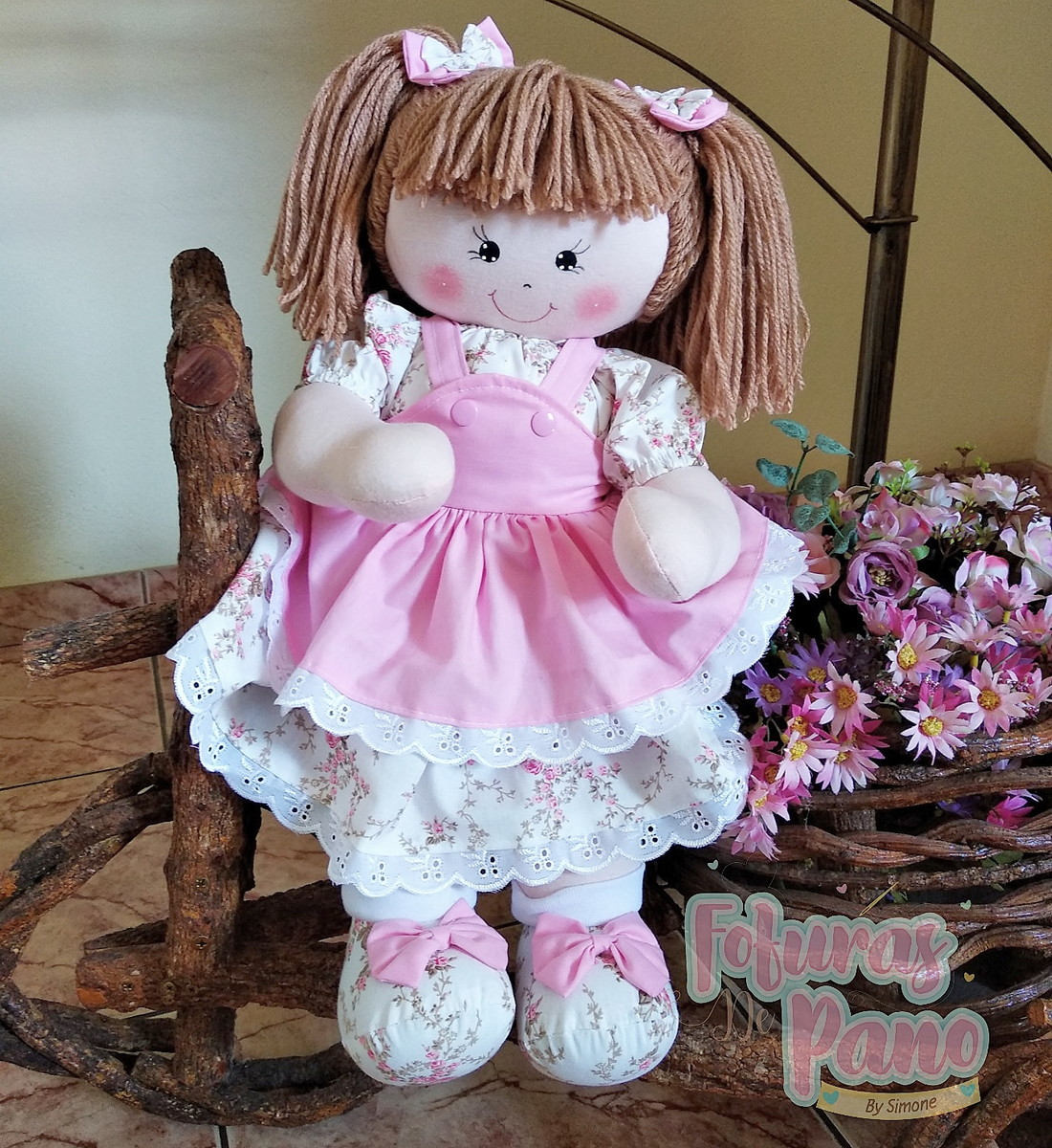 Modelo De Boneca De Pano Boneca de pano 60 cm no Elo7 | Fofuras de pano by Simone (FE2E1C)
