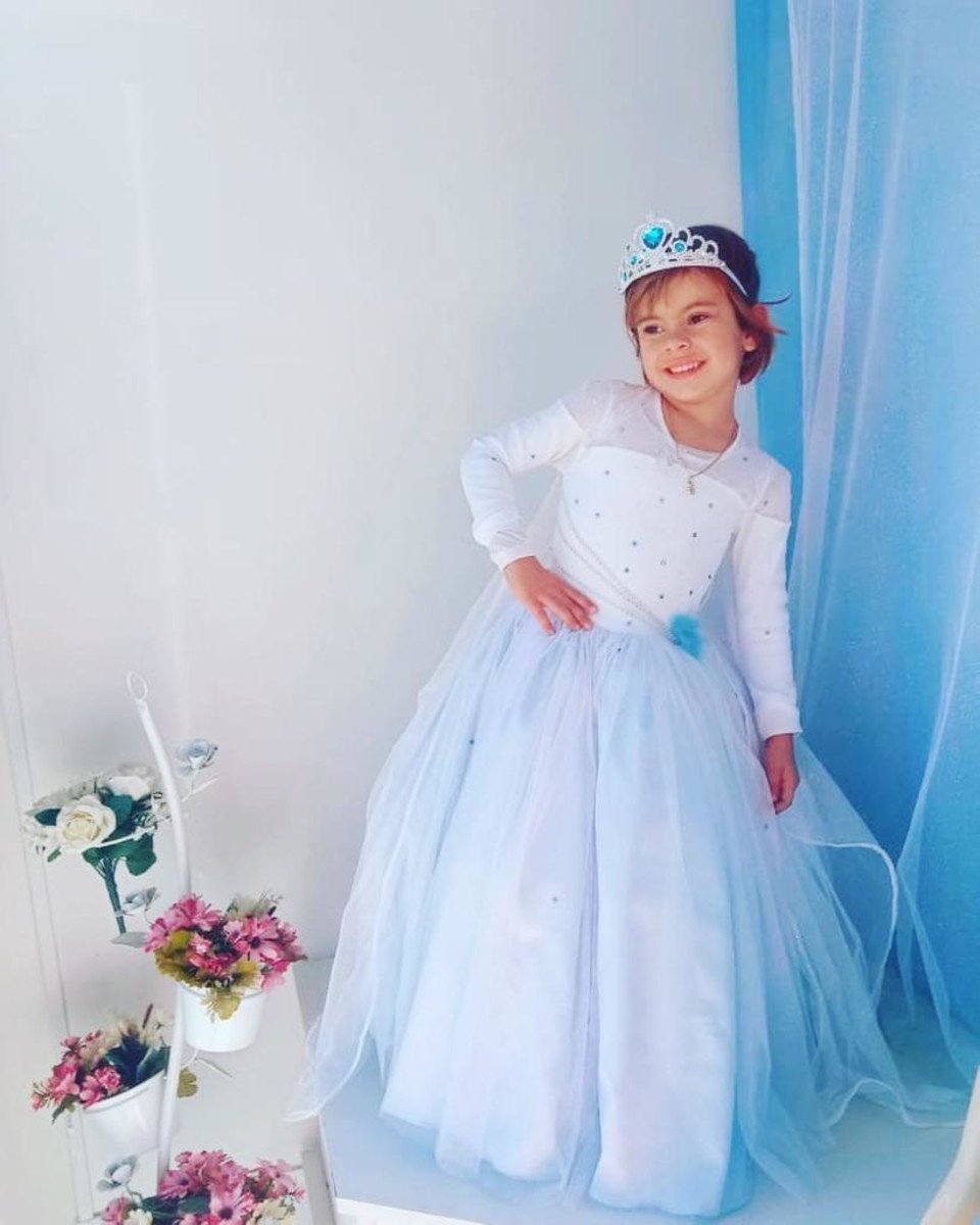 Vestido Frozen Luxo Elsa