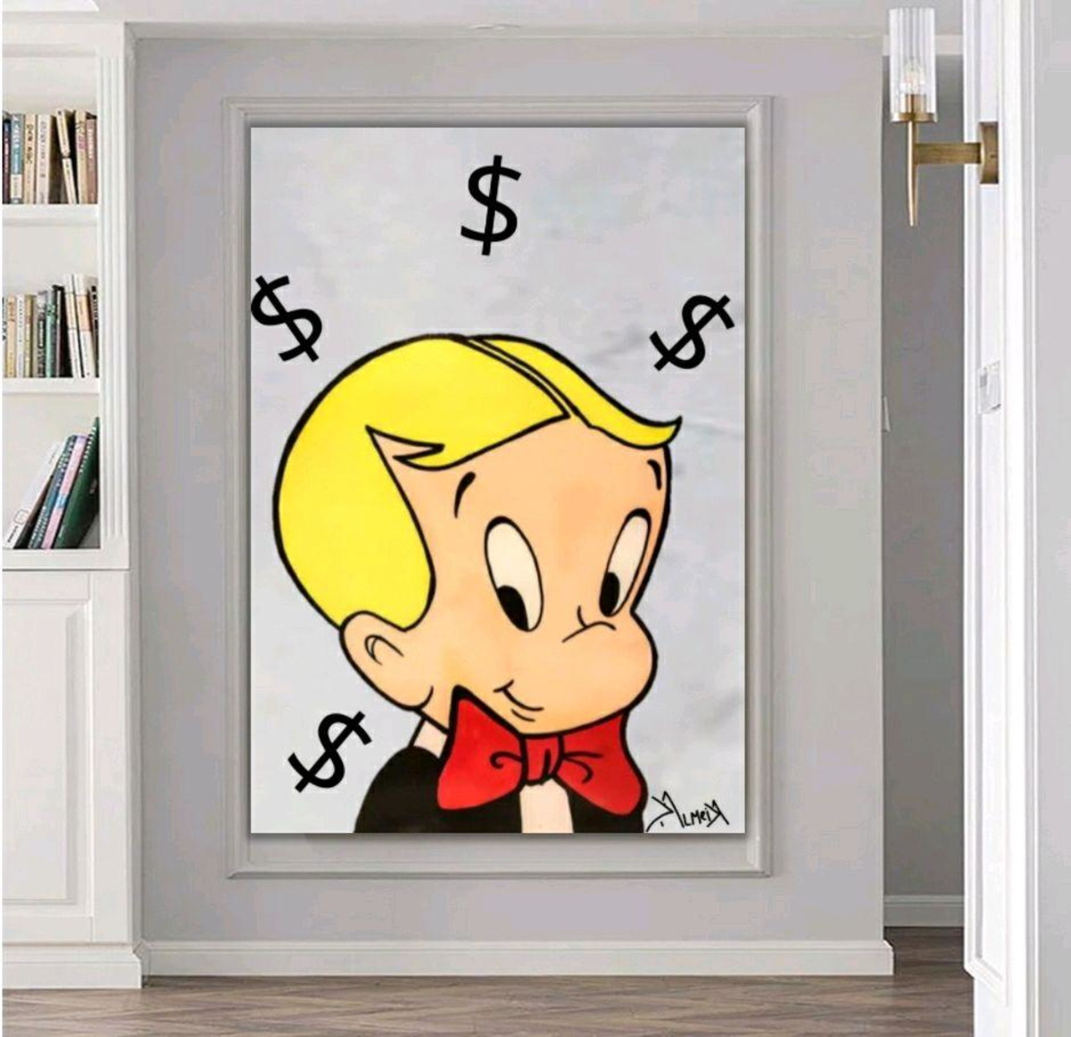 Quadro moderno sala pintura abstrata alec monopoly no Elo7
