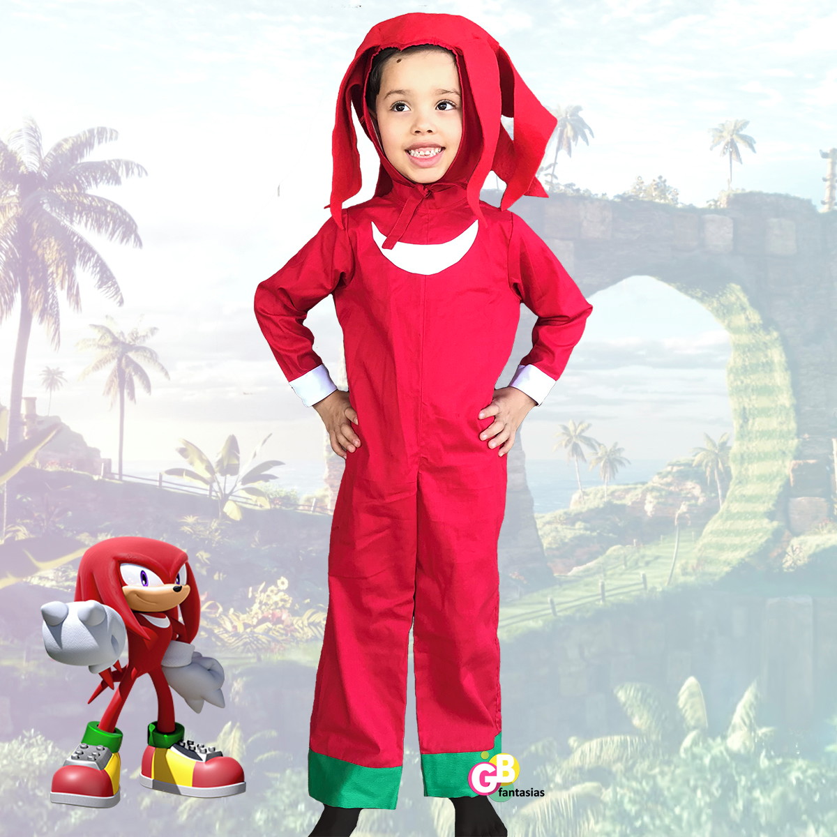 Fantasia Sonic Vermelho Knuckles