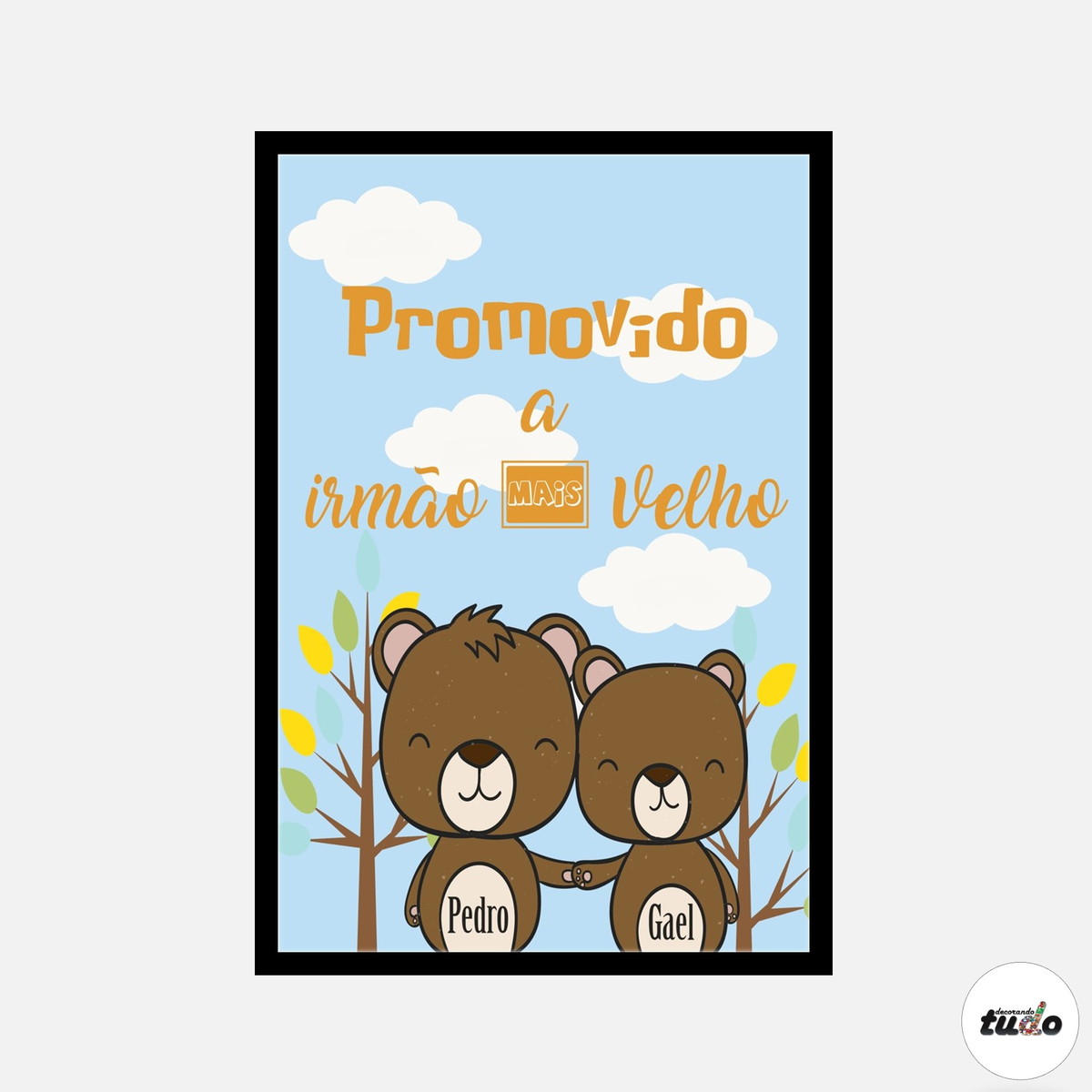 Promovido A Irmão Mais Velho Cachorro Quadro promovido irmão velho 20x30 no Elo7 | Decorando Tudo Quadros