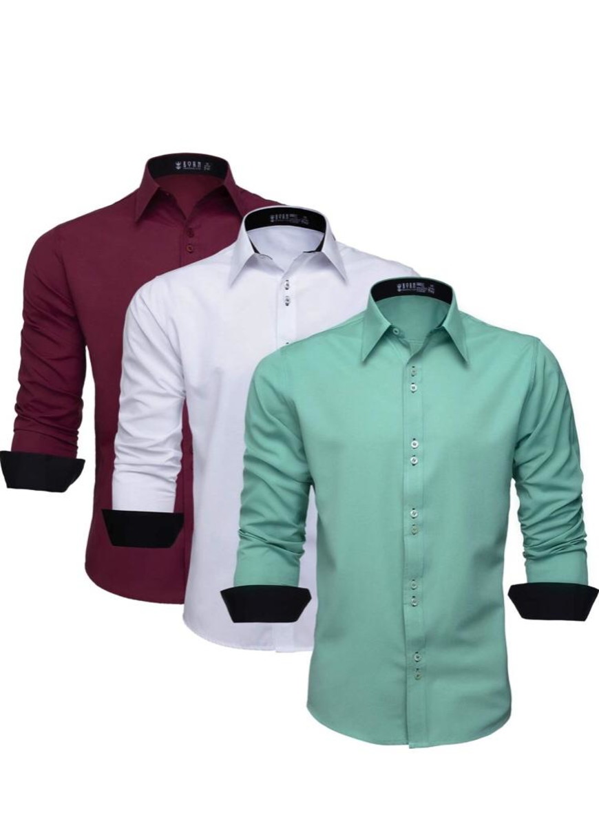 camisas masculinas manga longa social