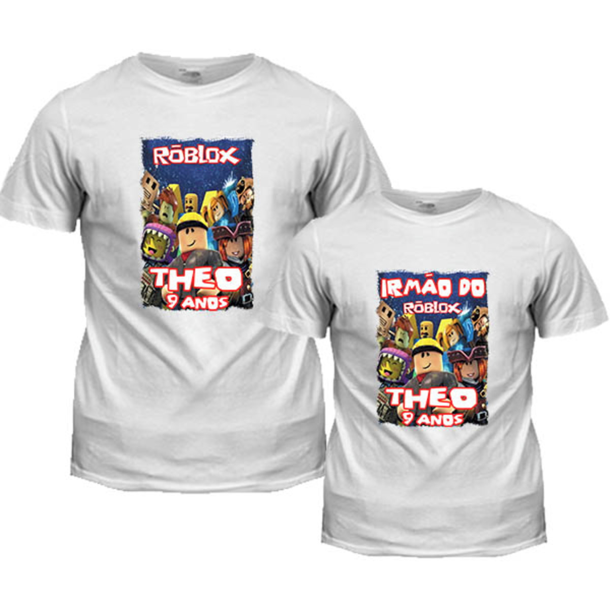 Camiseta Infantil Roblox Jogo Game Skin Personagem - Hippo Pre