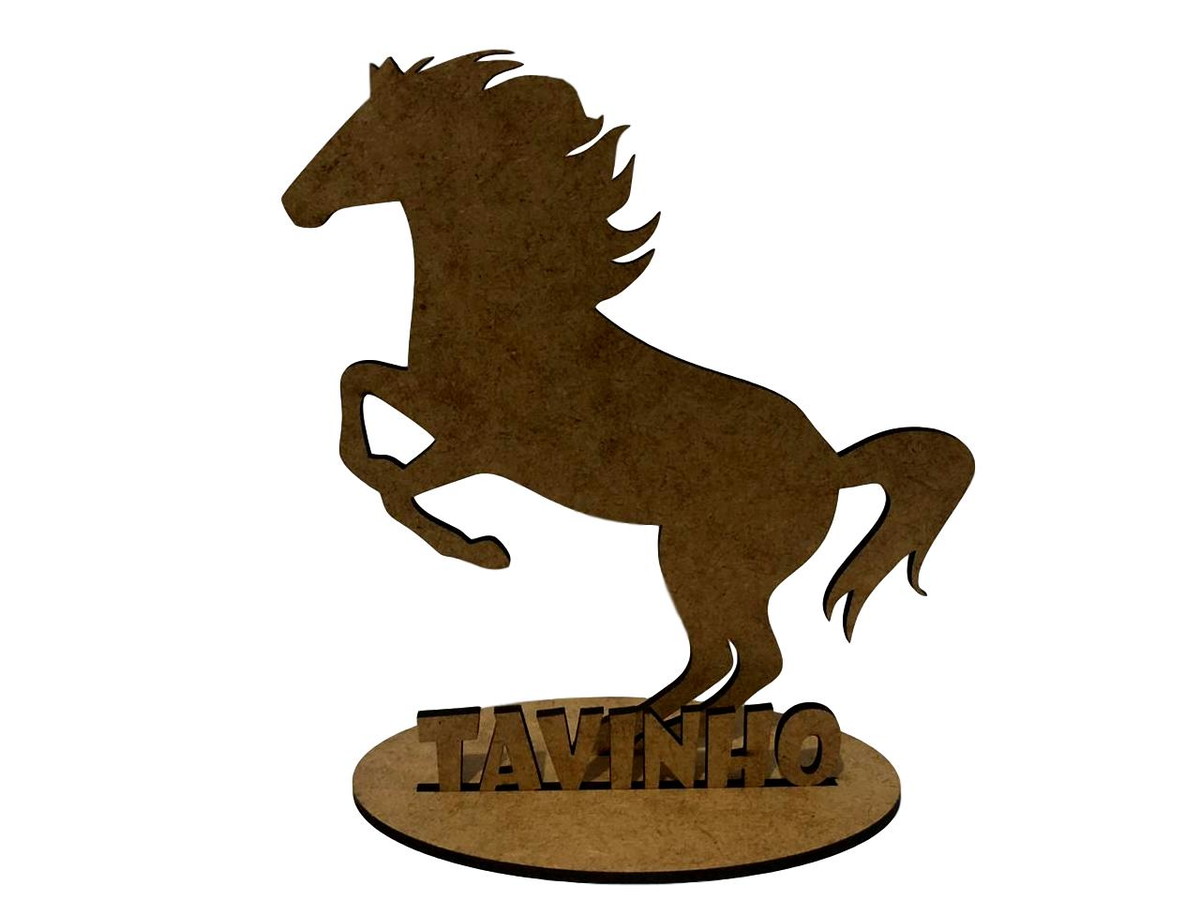 25 Centro De Mesa Cavalo Personalizado Em Mdf Crú no Elo7 | Artes em