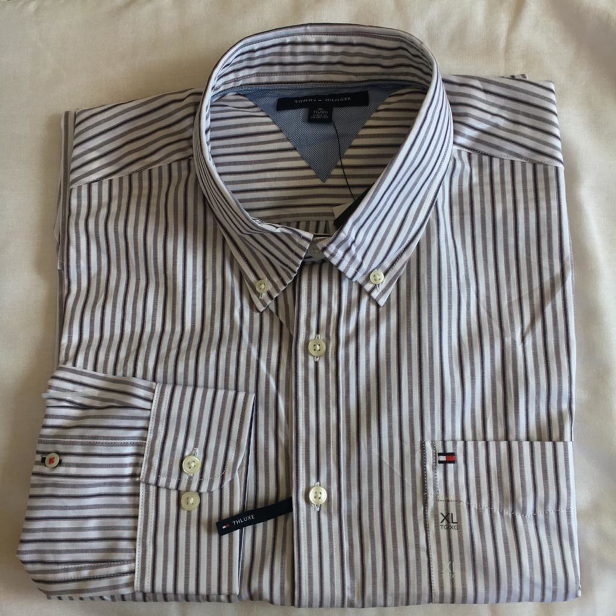 camisa social masculina manga longa tommy hilfiger