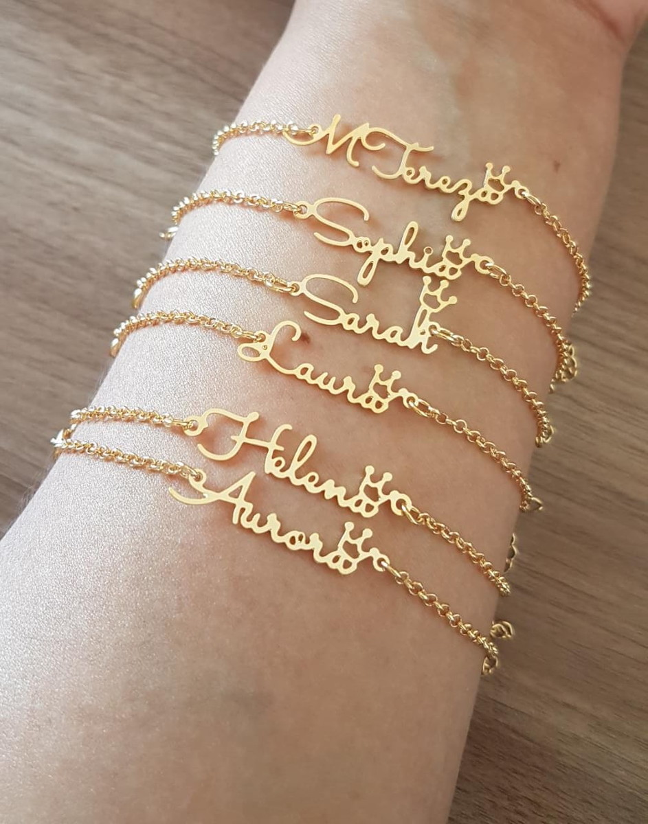 PULSEIRA PARA BEBÊS COM NOME no Elo7 | Elysee Semijoias (14F0499)