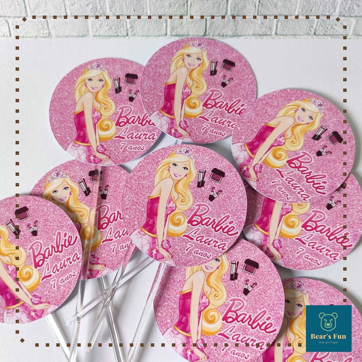 20 Toppers para Cupcake Barbie | Elo7 Produtos Especiais