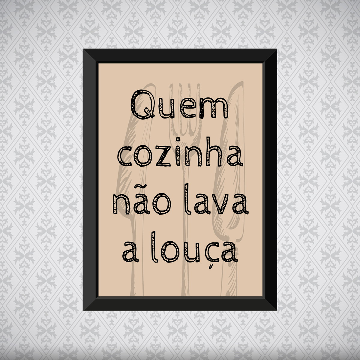 Quadro - Quem Cozinha Não Lava a Louça - 21x30cm no Elo7 | Art no