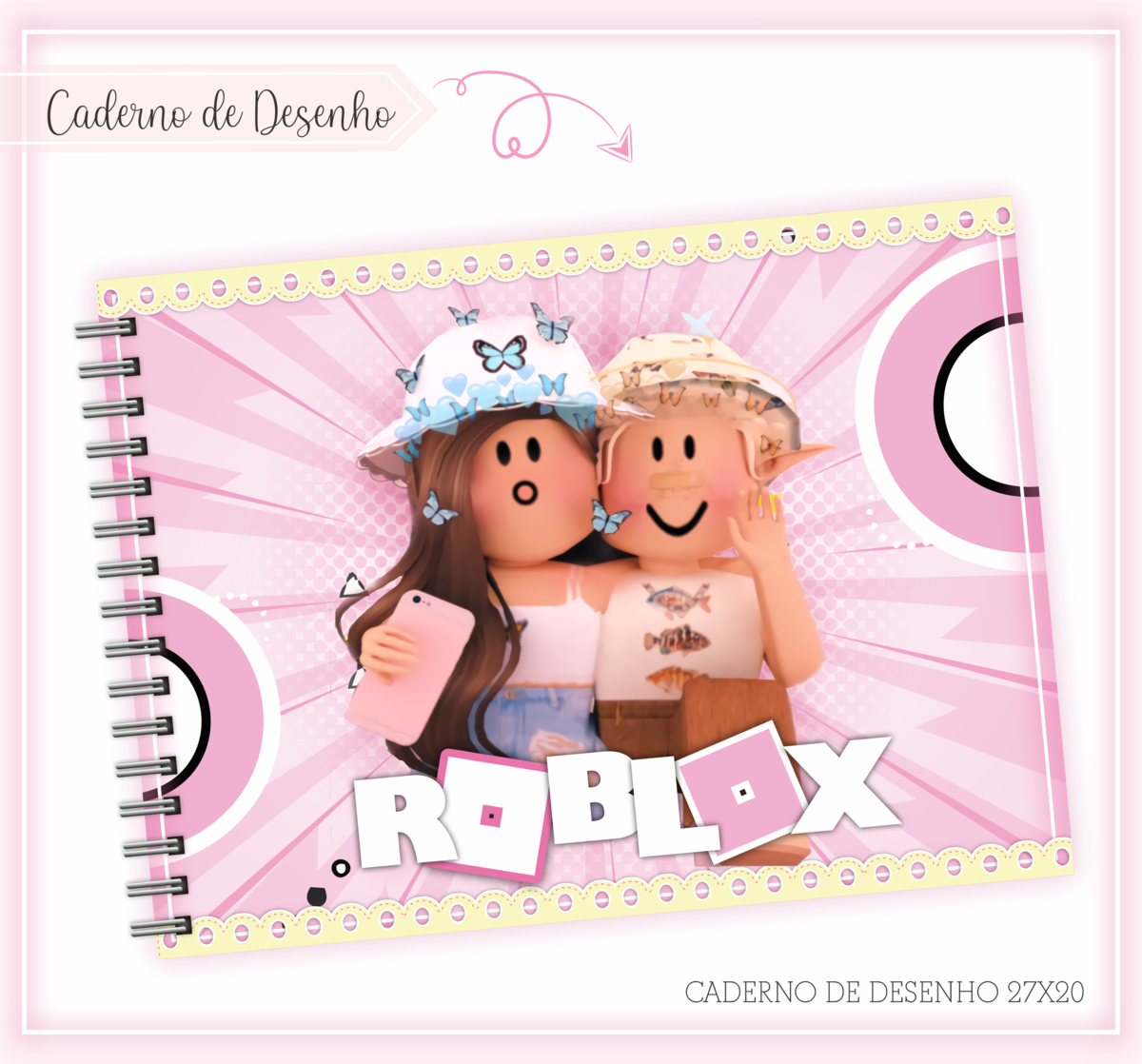 Caderno de Desenho- Roblox Menina