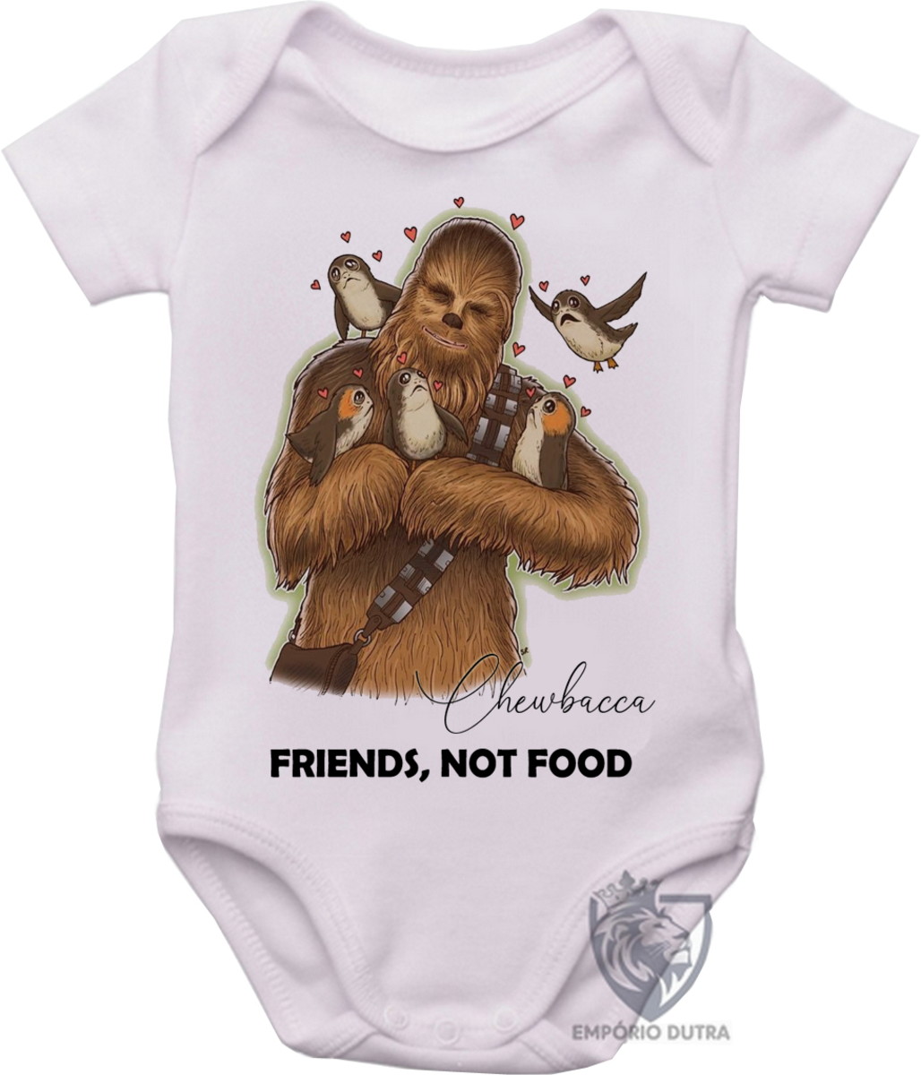 Body Bebe Roupa Nene Crianca Chewbacca Friends Food Star War No Elo7 Camisetas Emporio Dutra 156ca27
