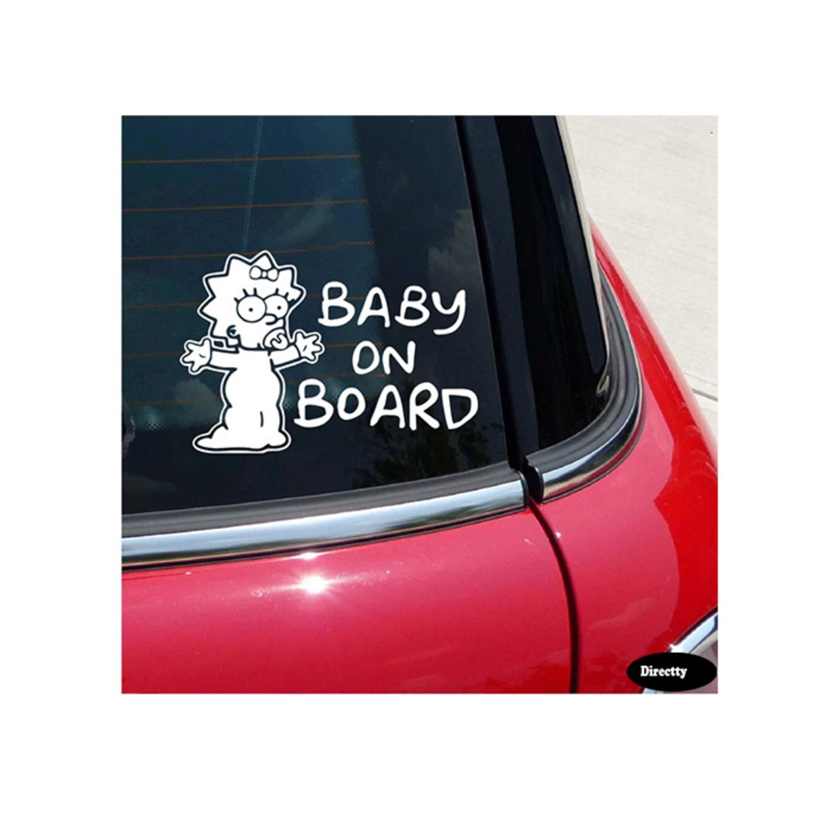 Adesivo Baby On Board (Bebê à Bordo) Simpsons Para Carro Etc